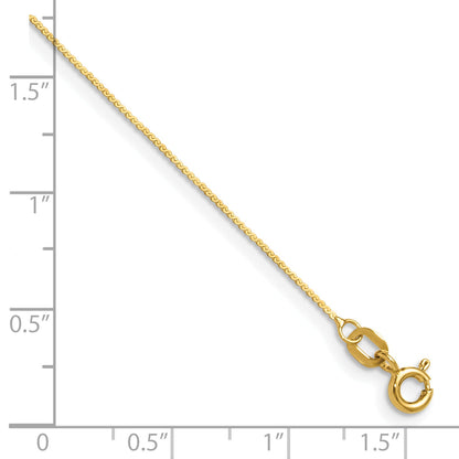 7 Inch 14K Yellow Gold 0.8mm Serpentine Chain Bracelet