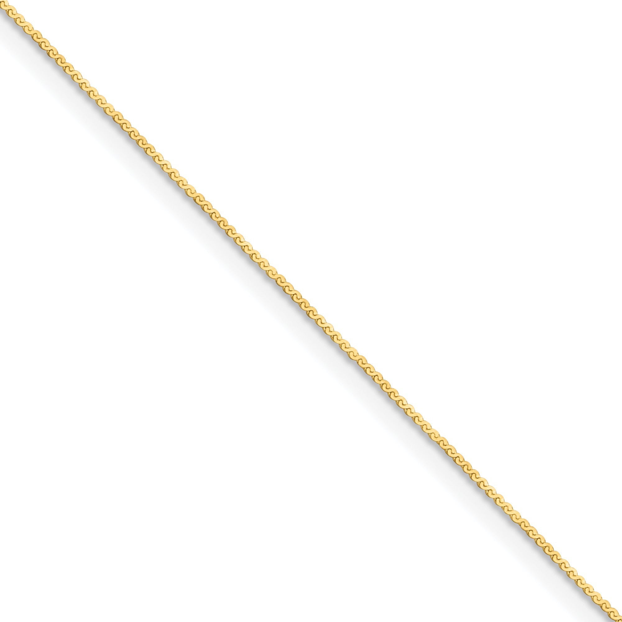 16 Inch 14K Yellow Gold 0.8mm Serpentine Chain Necklace