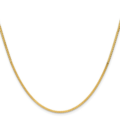 2 Inch 14K Yellow Gold 1.55mm Serpentine Chain Necklace