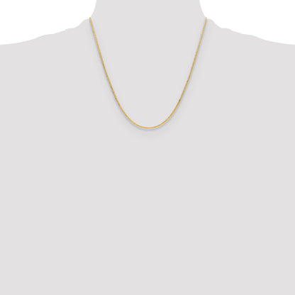 2 Inch 14K Yellow Gold 1.55mm Serpentine Chain Necklace