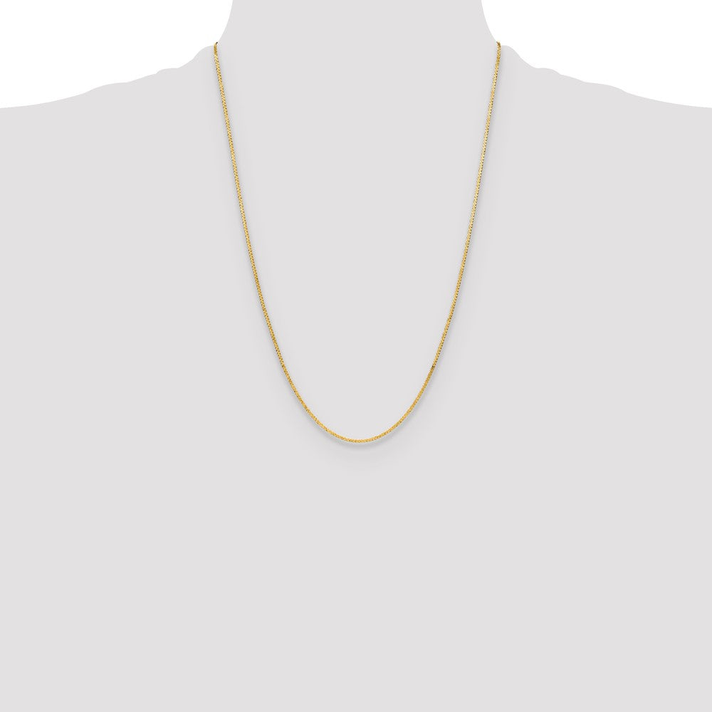 24 Inch 14K Yellow Gold 1.55mm Serpentine Chain Necklace
