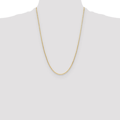 24 Inch 14K Yellow Gold 1.55mm Serpentine Chain Necklace