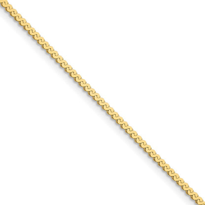 24 Inch 14K Yellow Gold 1.55mm Serpentine Chain Necklace
