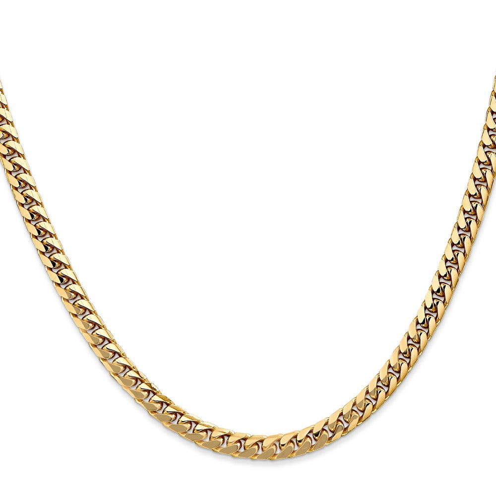 26 Inch 14K Yellow Gold 4.3mm Solid Miami Cuban Chain Necklace