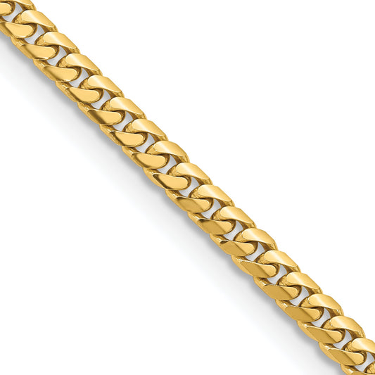 2 Inch 14K Yellow Gold 5mm Solid Miami Cuban Chain Necklace
