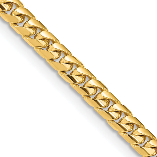 24 Inch 14K Yellow Gold 6.75mm Solid Miami Cuban Chain Necklace