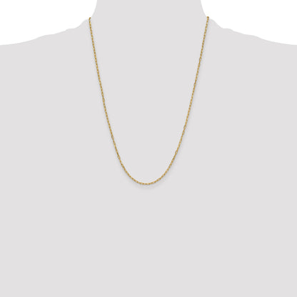 24 Inch 14K Yellow Gold 2.2mm Solid Beveled D/C Paperclip Chain Necklace