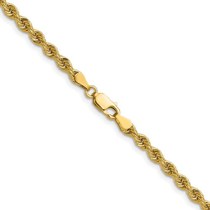 24 Inch 14K Yellow Gold 3.65mm Regular Rope Chain Necklace