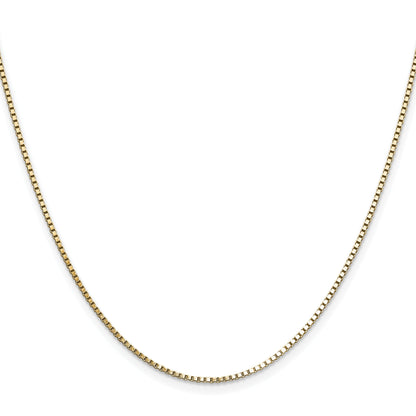 18 Inch 14K Yellow Gold 1.10mm Box Chain Necklace
