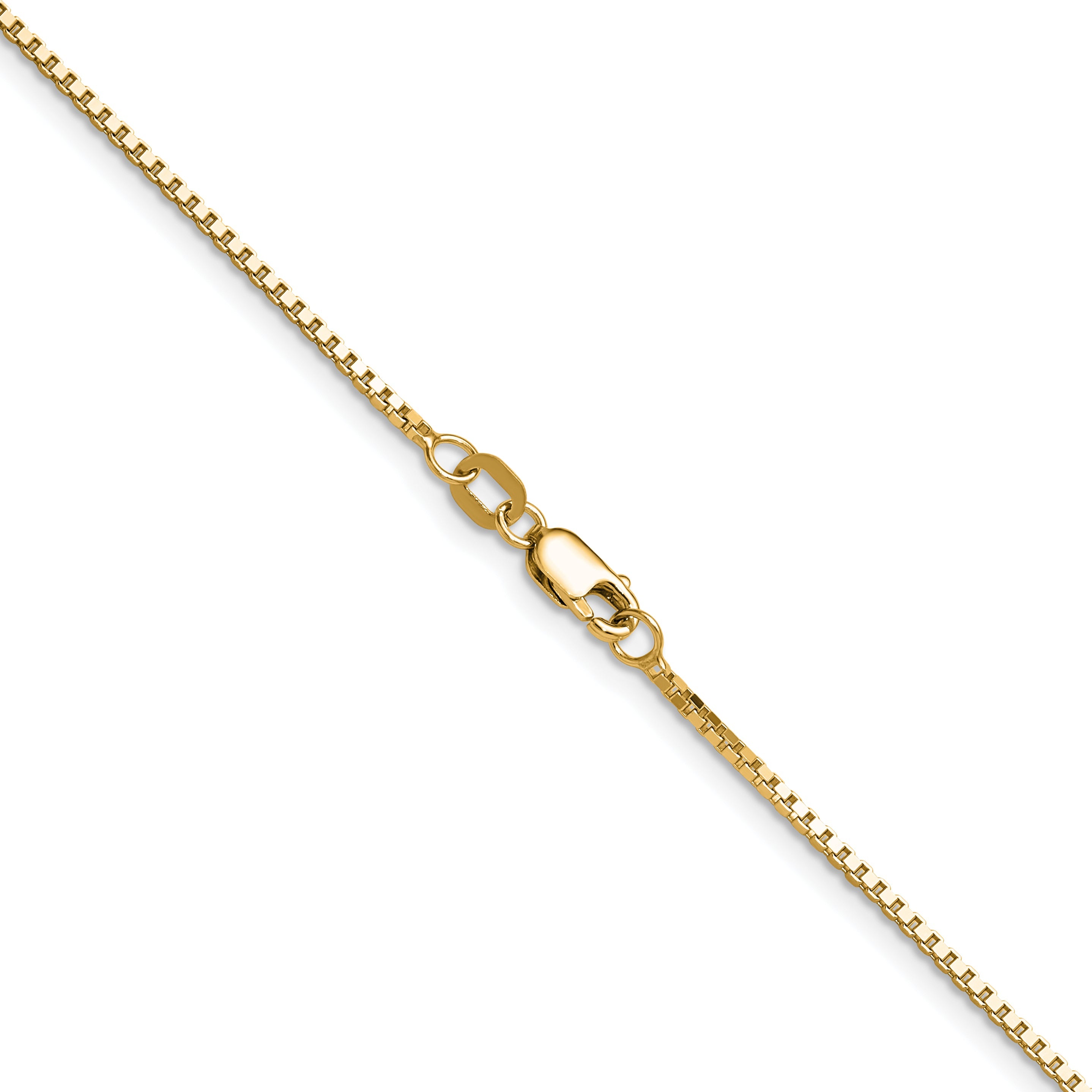 22 Inch 14K Yellow Gold 1.10mm Box Chain Necklace