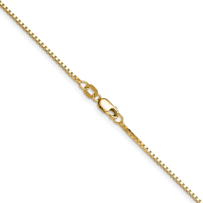 22 Inch 14K Yellow Gold 1.10mm Box Chain Necklace