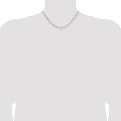 16 Inch 14K Yellow Gold 1.10mm Box Chain Necklace