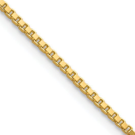 24 Inch 14K Yellow Gold 1.10mm Box Chain Necklace