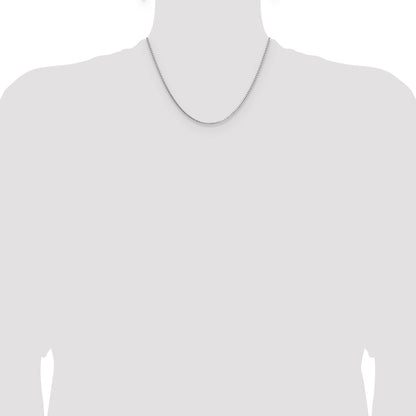 18 Inch 14K White Gold 1.10mm Box Chain Necklace