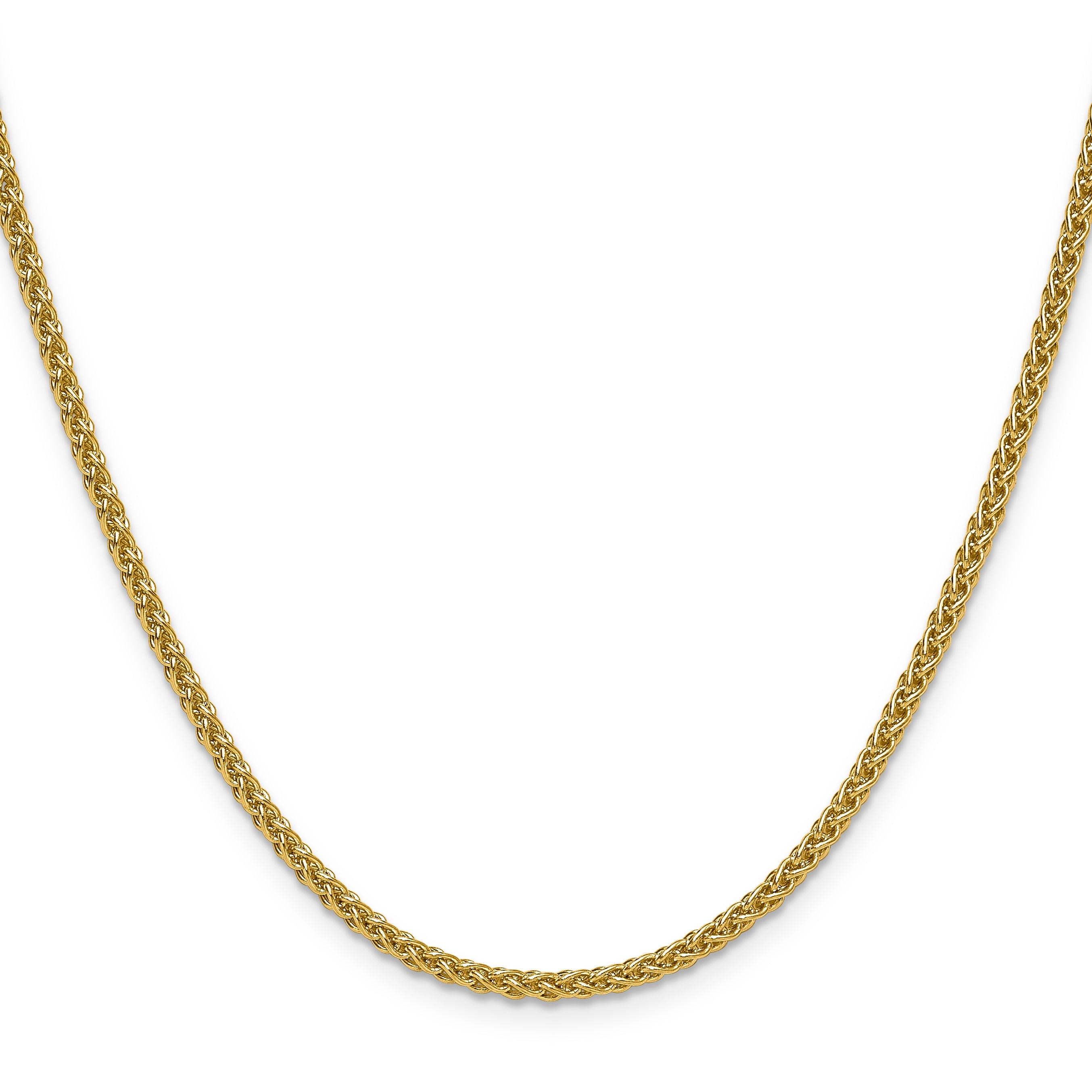 3 Inch 14K Yellow Gold 2.8mm Spiga Chain Necklace