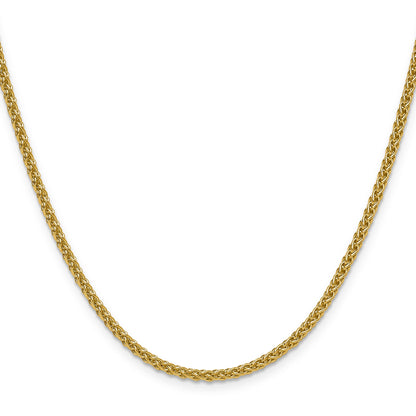 3 Inch 14K Yellow Gold 2.8mm Spiga Chain Necklace