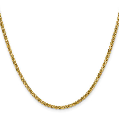 24 Inch 14K Yellow Gold 2.8mm Spiga Chain Necklace
