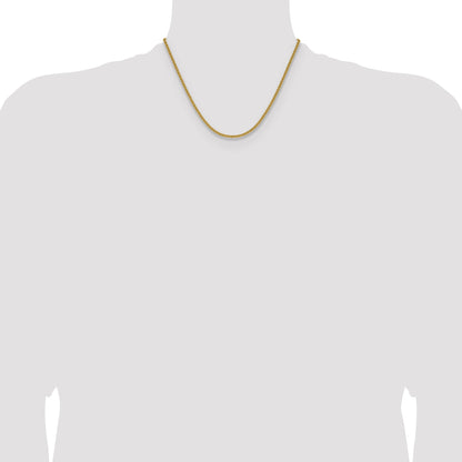 18 Inch 14K Yellow Gold 2.8mm Spiga Chain Necklace