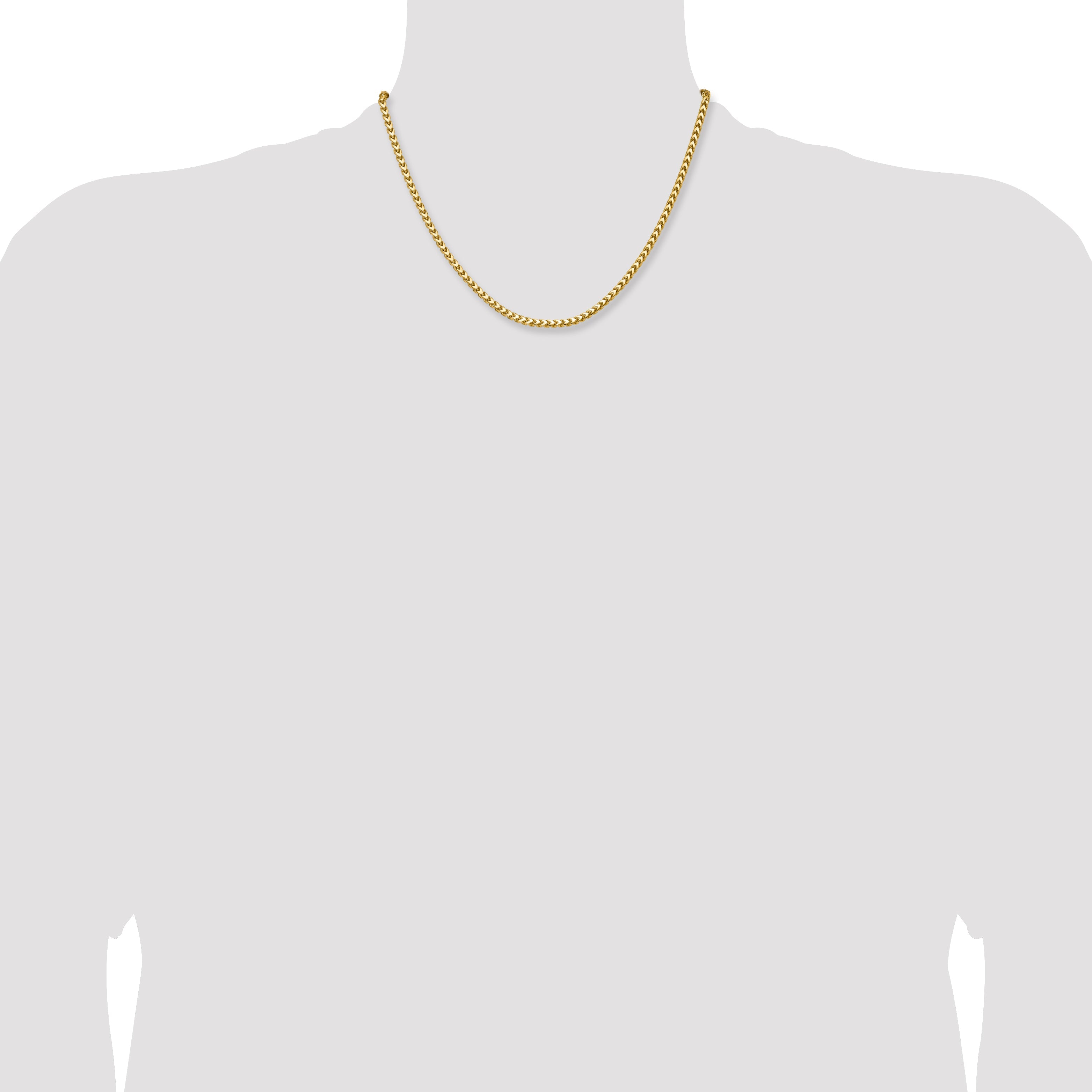 18 Inch 14K Yellow Gold 3.05mm Franco Chain Necklace