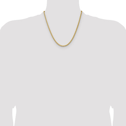 2 Inch 14K Yellow Gold 3.05mm Franco Chain Necklace