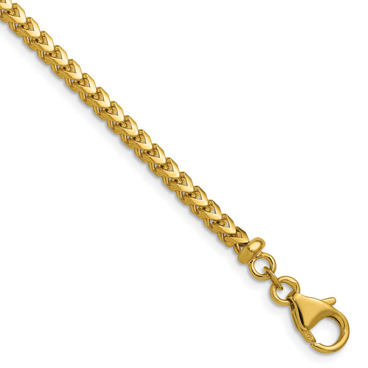 2 Inch 14K Yellow Gold 3.05mm Franco Chain Necklace