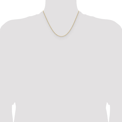 18 Inch 14K Yellow Gold 1.5mm D/C Square Cable Chain Necklace