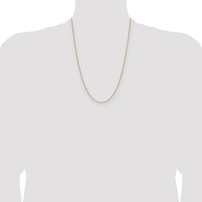 24 Inch 14K Yellow Gold 1.5mm D/C Square Cable Chain Necklace