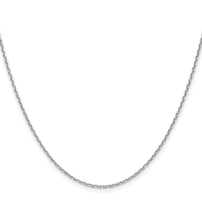 16 Inch 14K White Gold 1.5mm D/C Square Cable Chain Necklace