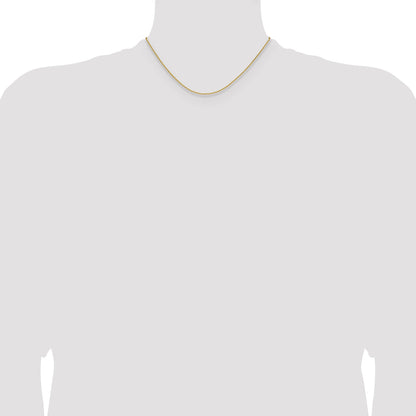 16 Inch 14K Yellow Gold 1.65mm D/C Square Cable Chain Necklace