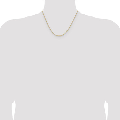 18 Inch 14K Yellow Gold 1.65mm D/C Square Cable Chain Necklace