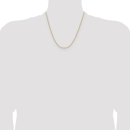 2 Inch 14K Yellow Gold 1.65mm D/C Square Cable Chain Necklace