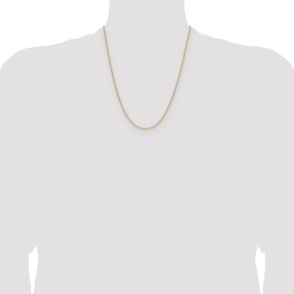 22 Inch 14K Yellow Gold 1.65mm D/C Square Cable Chain Necklace
