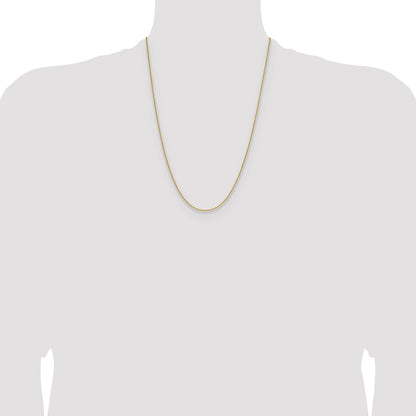 24 Inch 14K Yellow Gold 1.65mm D/C Square Cable Chain Necklace