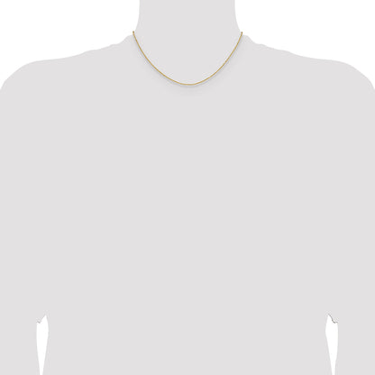 16 Inch 14K Yellow Gold 1.25mm D/C Round Cable Chain Necklace