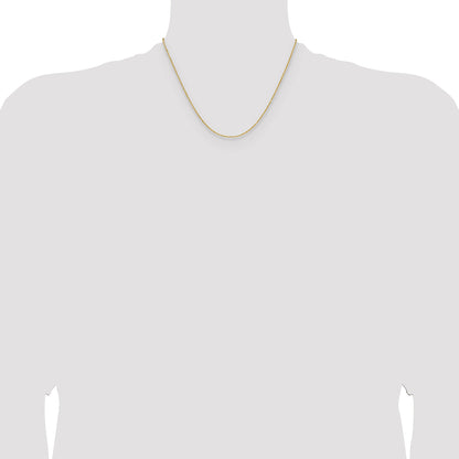 18 Inch 14K Yellow Gold 1.25mm D/C Round Cable Chain Necklace