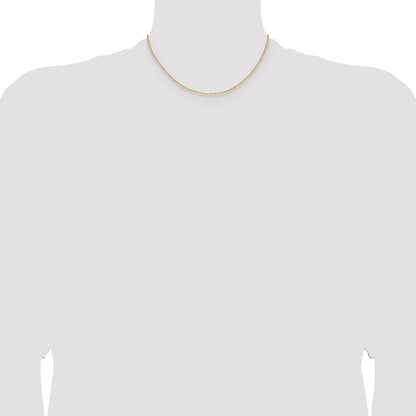 16 Inch 14K Yellow Gold 1.45mm D/C Round Cable Chain Necklace