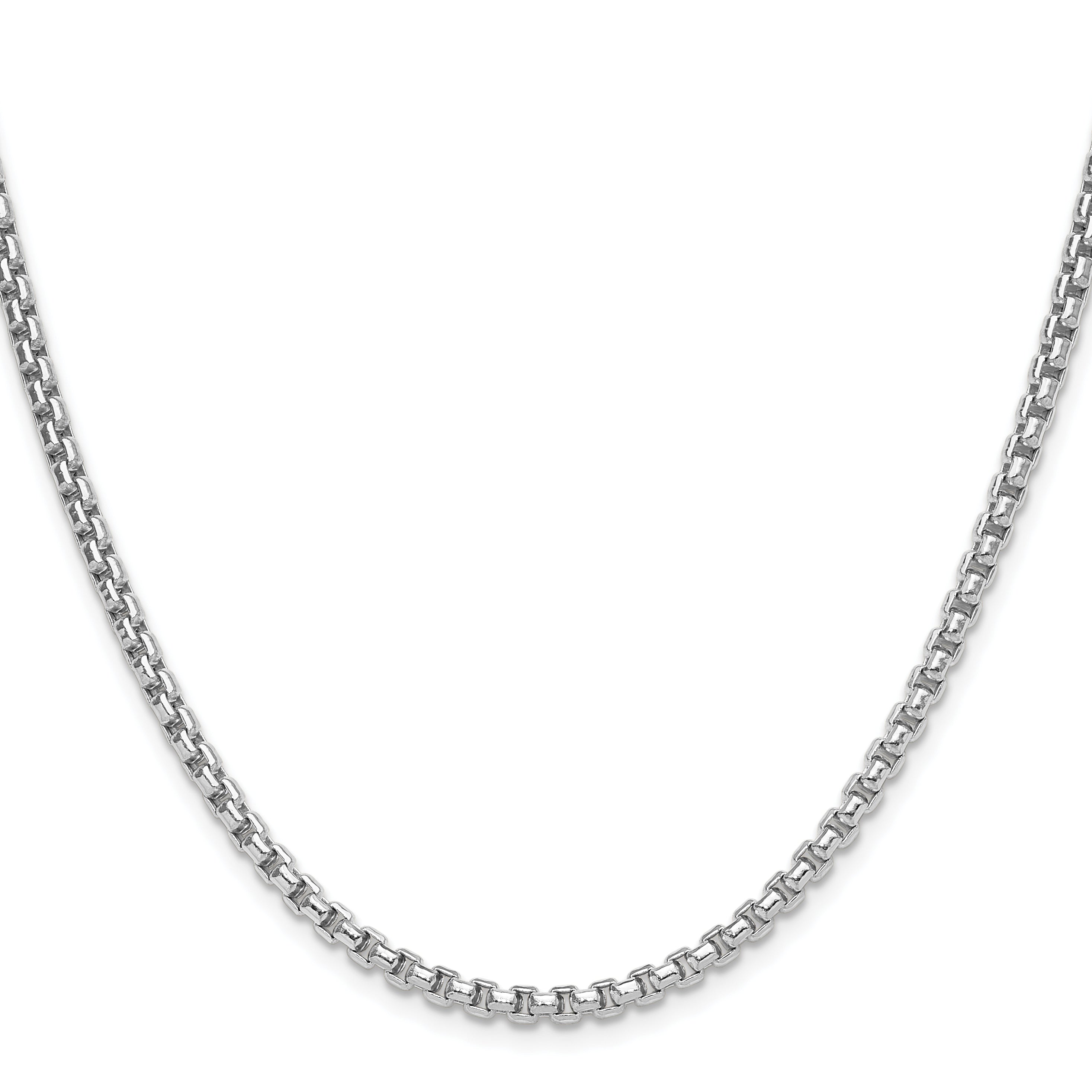 24 Inch 14K White Gold Wg 2.2mm Solid Beveled D/C Paperclip Chain Necklace