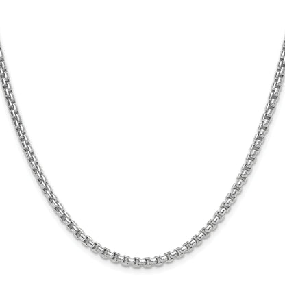 16 Inch 14K White Gold Wg 2.2mm Solid Beveled D/C Paperclip Chain Necklace