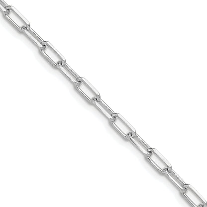 16 Inch 14K White Gold Wg 3.5mm Solid Beveled D/C Paperclip Chain Necklace