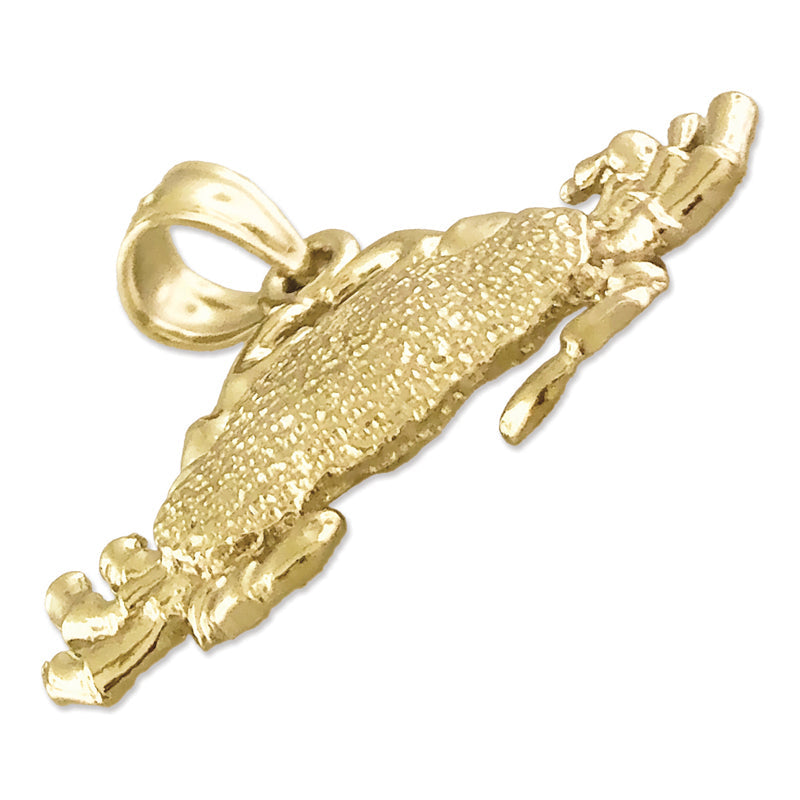 14K Gold Sealife Crab Pendant