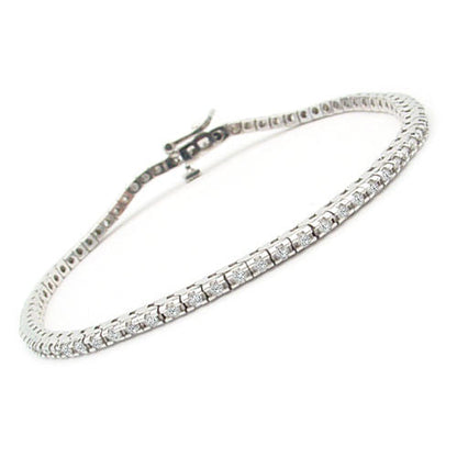 1 ct. tw. Classic Four-Prong Lab-Diamond Tennis Bracelet in 14K White Gold