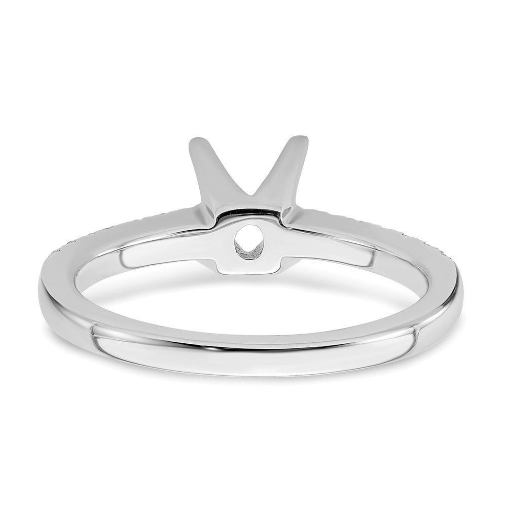 True Origin 14K White Gold 1/4 carat Lab Grown Diamond VS+ F+ Semi-Mount Oval Engagement Ring