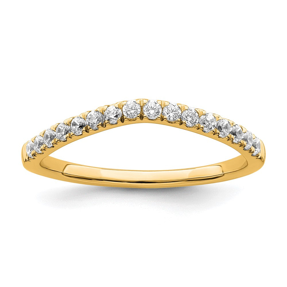 True Origin 14K Yellow Gold 1/2 carat Lab Grown Diamond VS+ F+ Set of Two Complete Wedding Band Rings