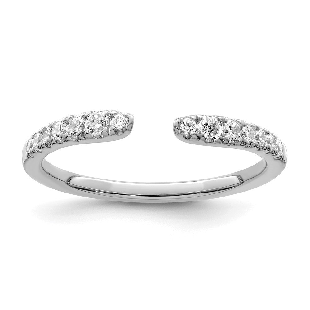 True Origin 14K White Gold 1/4 carat Lab Grown Diamond VS+ F+ Complete Wedding Band Ring