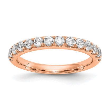 True Origin 14K Rose Gold 3/4 carat Lab Grown Diamond VS+ F+ Complete Wedding Band Ring