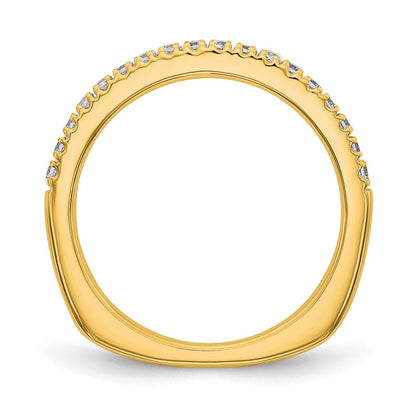 True Origin 14K Yellow Gold 3/8 carat Lab Grown Diamond VS+ F+ Complete Wedding Band Ring