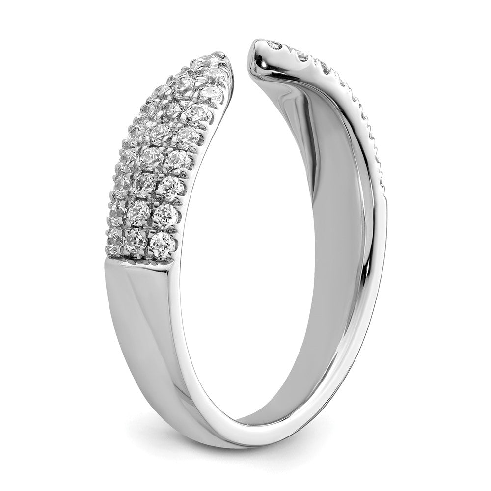 True Origin 14K White Gold 1/2 carat Lab Grown Diamond VS+ F+ Complete Wedding Band Ring