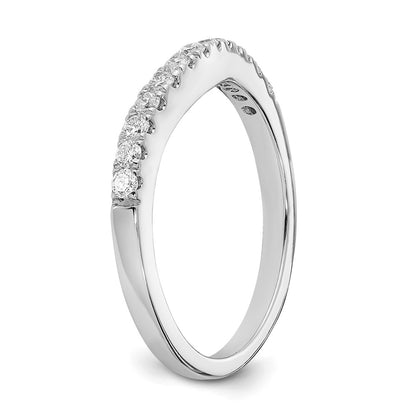 True Origin 14K White Gold 5/8 carat Lab Grown Diamond VS+ F+ Set of Two Complete Wedding Band Rings