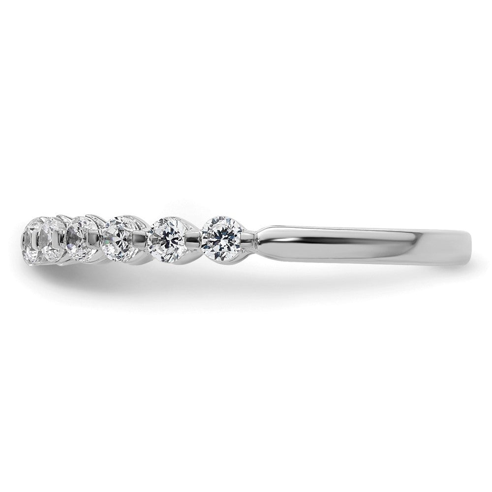 True Origin 14K White Gold 1/2 carat Lab Grown Diamond VS+ F+ Complete Wedding Band Ring