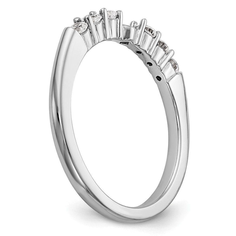 14K White Gold Peg Set 3/8 carat Diamond Semi-mount Engagement Ring